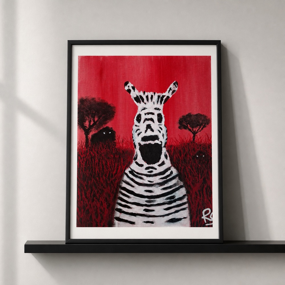 A4 poster printed with It Lurks artwork